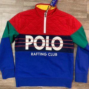 ralph lauren quilted hooded sweatshirt